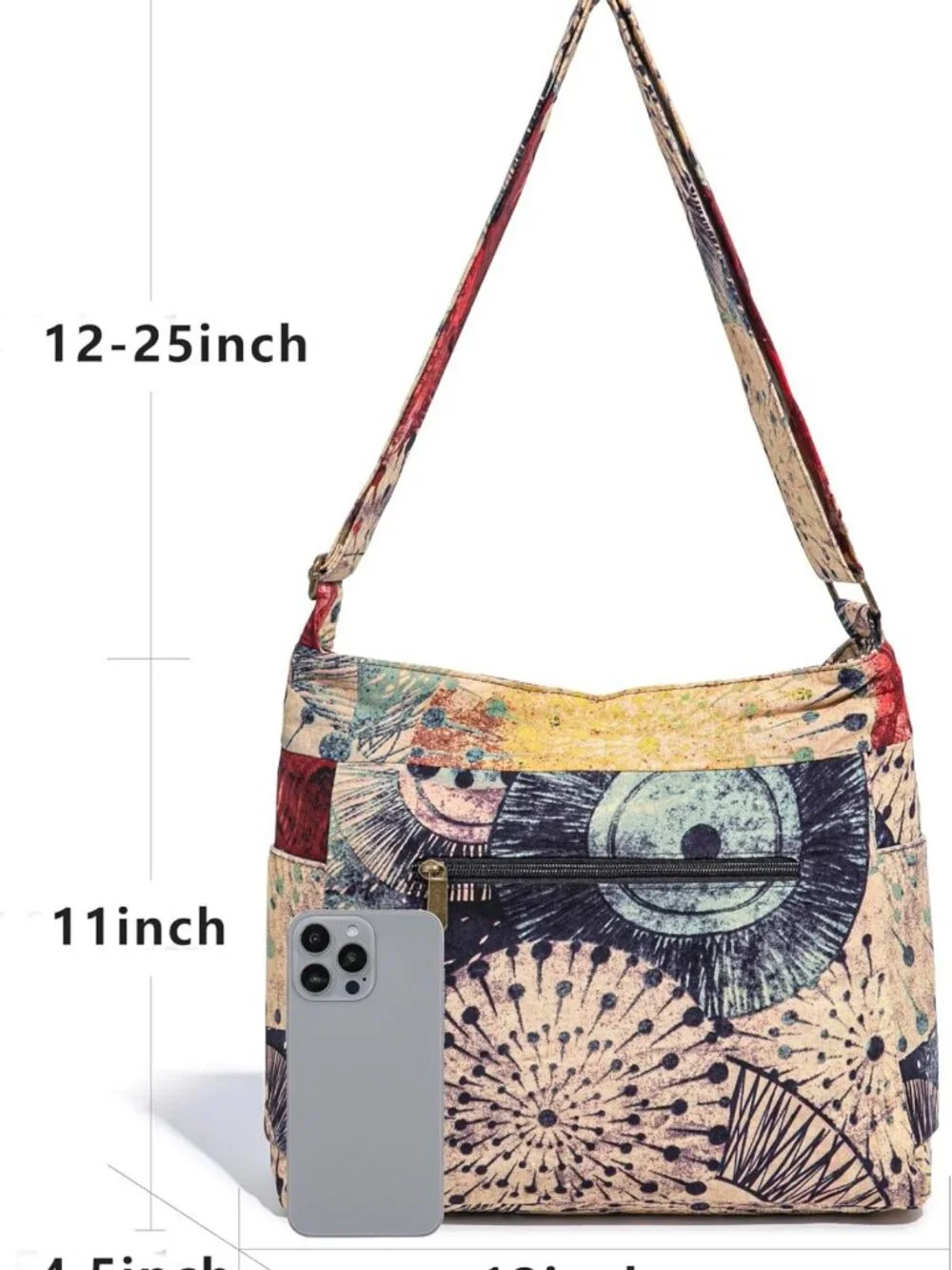 Bohemian Lightweight Large Capacity Hobo Shoulder Bag | Retro Hippie Crossbody